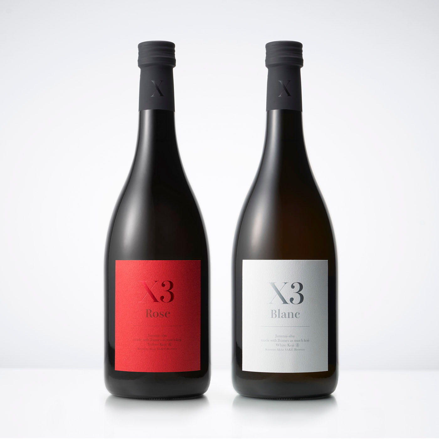 【化粧箱付】純米原酒 X3 Rose & Blanc 紅白セット