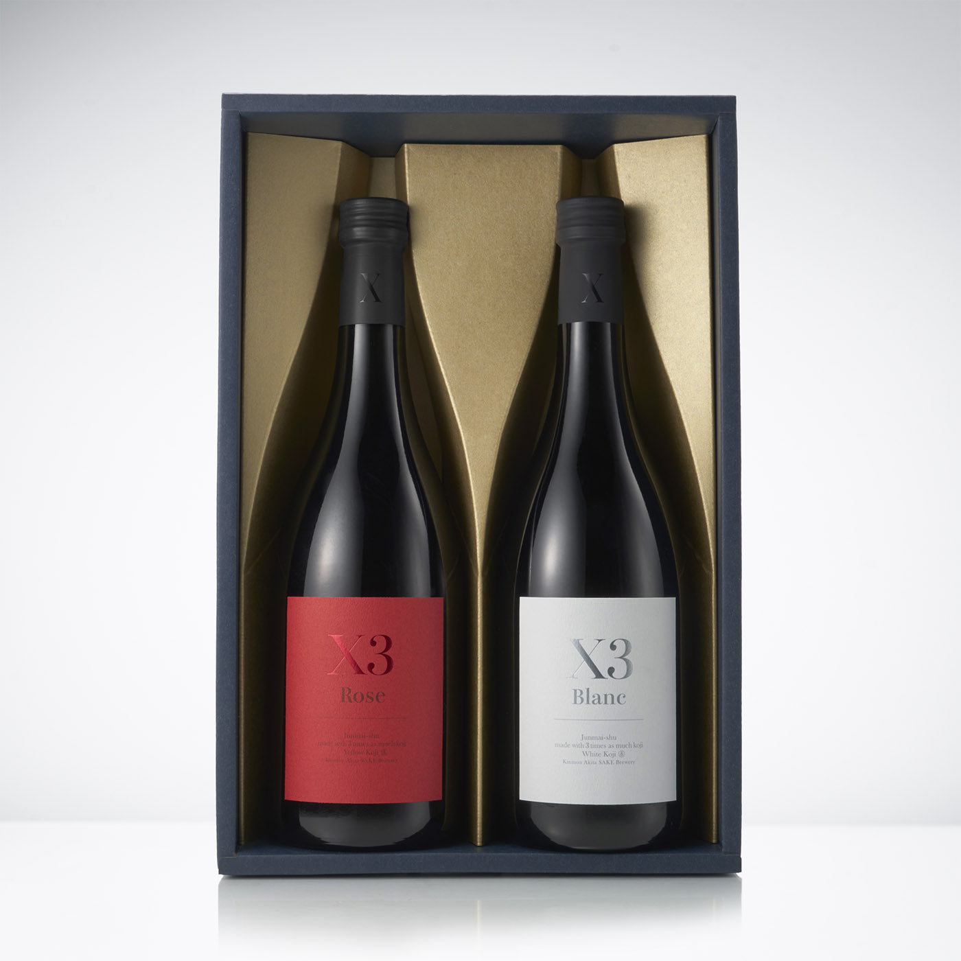 【化粧箱付】純米原酒 X3 Rose & Blanc 紅白セット