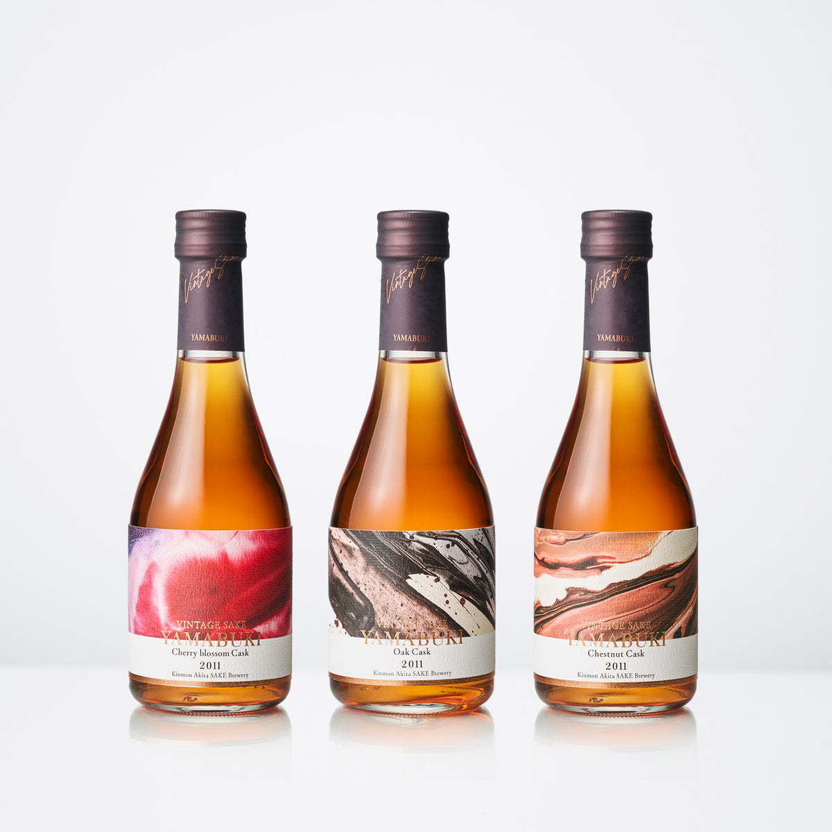 熟成酒 YAMABUKIオーク・桜・栗樽熟成 3本セット / VINTAGE SAKE YAMABUKI CASK FINISH SET 300ml