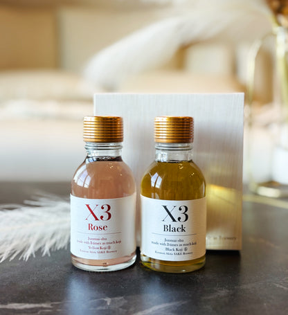 【桐箱入り】X3Rose&Black 100ml×2本 飲み比べセット